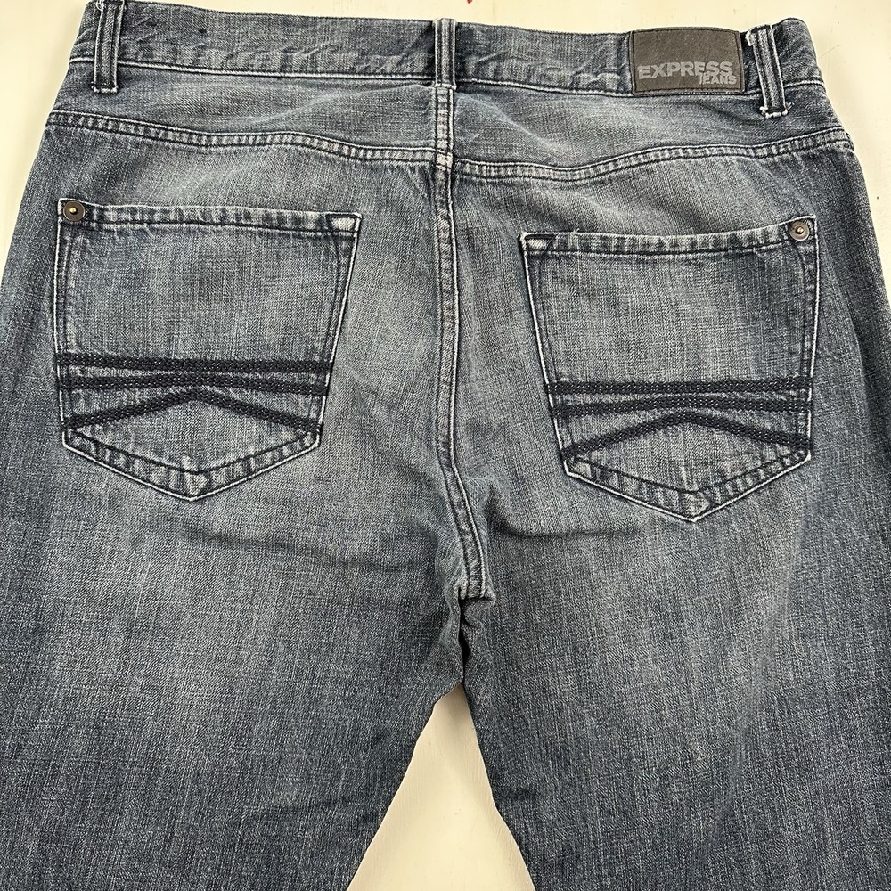 Y2K Express Kingston Classic Boot Cut Jeans Men 34x30 Low Rise Blue 100%‎ Cotton